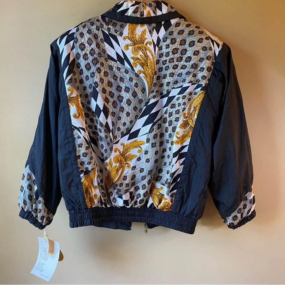 Vintage East West Animal Print Windbreaker Jacket Fullzip Women’s Small NWT - Picture 9 of 16